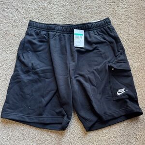 Nike Sportswear Men's Club Fleece Cargo Shorts XL Black CZ9956-010 Extra Large